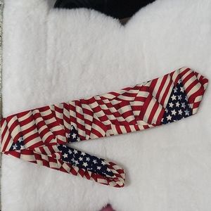 Vintage BEANS MCGEE Classic American Flag Tie